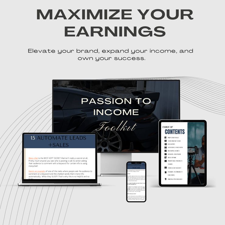 Passion to Income Toolkit